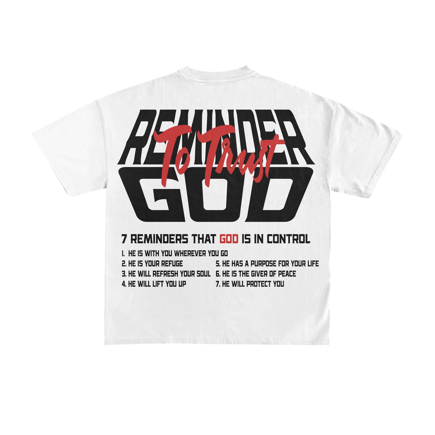 OVERSIZED "TRUST HIM" T-SHIRT - WHITE