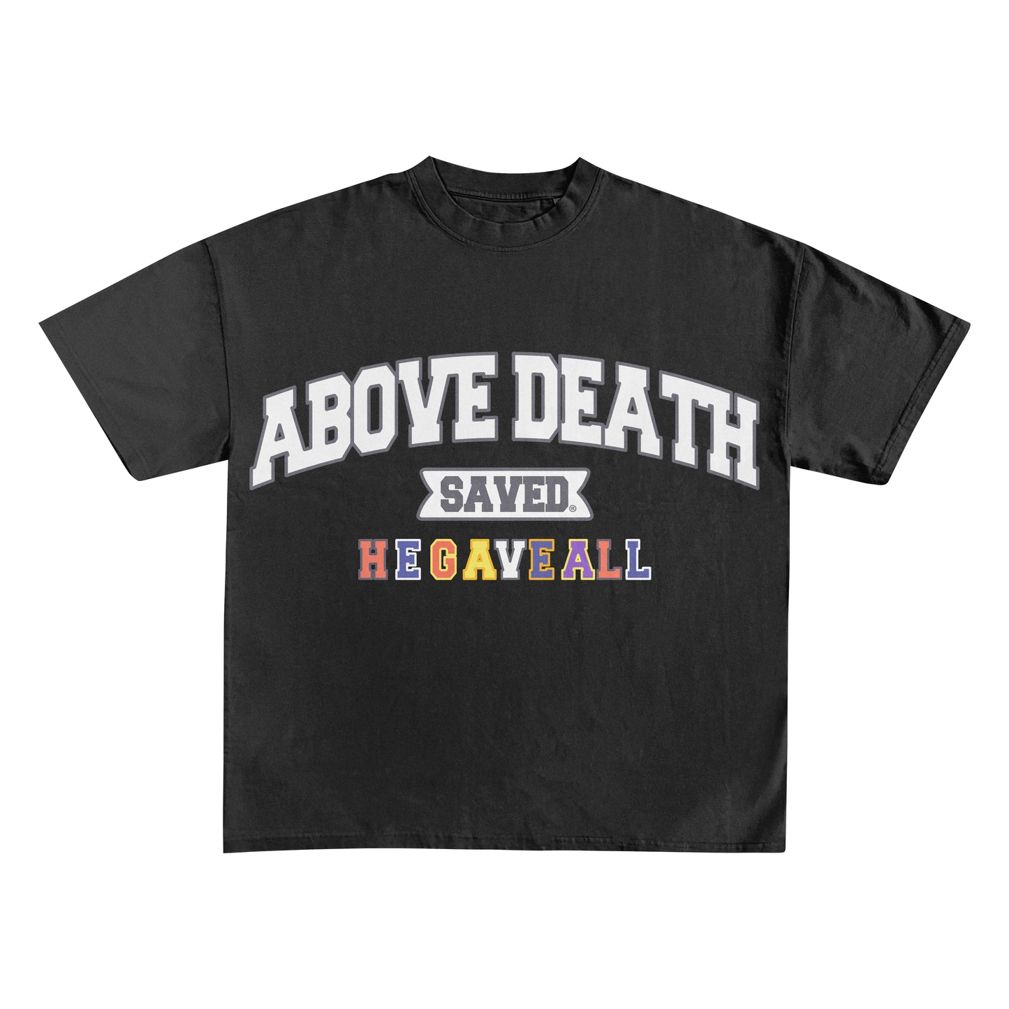 OVERSIZED "HE GAVE ALL" T-SHIRT - BLACK