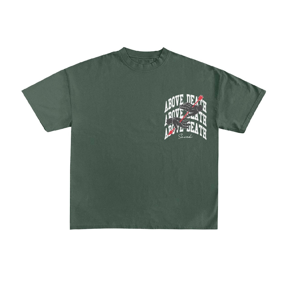 OVERSIZED "SAVED" T-SHIRT - ARMY GREEN